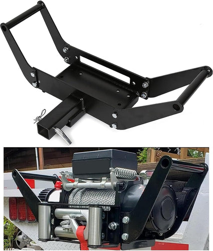 KOJEM 10x 4 1/2 Cradle Winch Mount Mounting Plate 8000-13,000 Lb Capacity Winch Mounting Hitch Receiver Recovery Winches