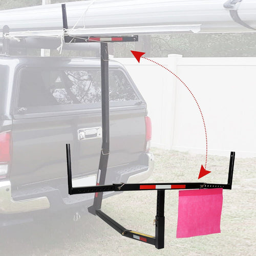 Kojem 2-in-1 Pickup Truck SUV Bed Hitch Adjustable Extender Extension Foldable Rack with 2