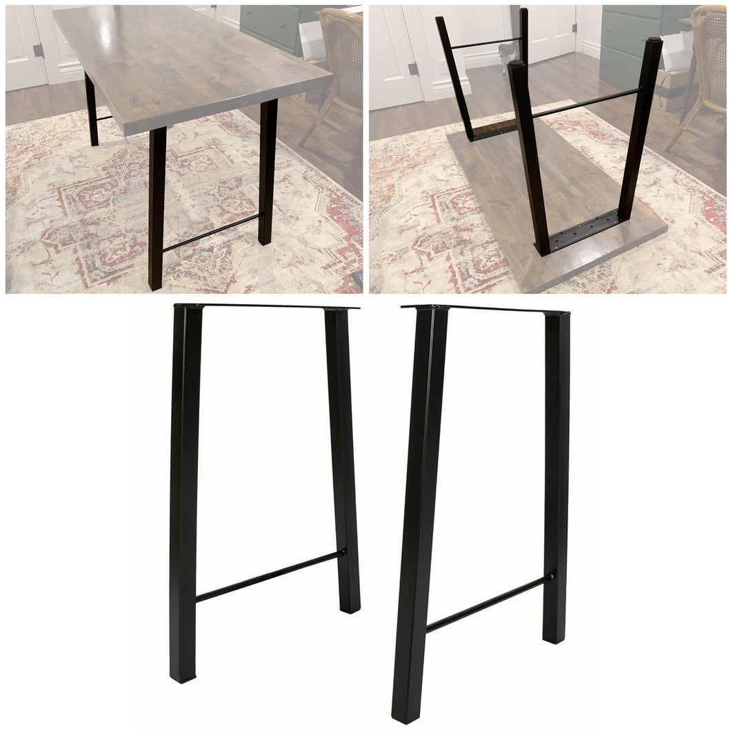 Kojem 28 Desk Legs Metal Furniture Legs Chair Dining Table Legs (28H×20W)  Black Heavy Duty